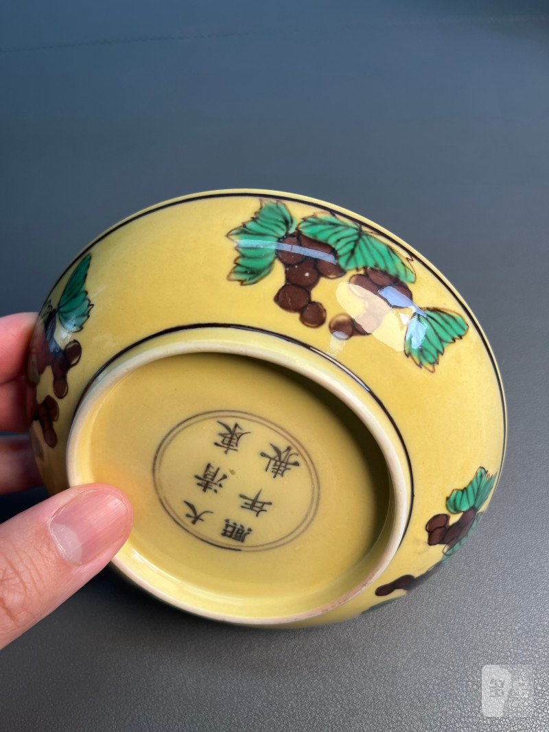 清康熙  素三彩双龙盘 - 图14